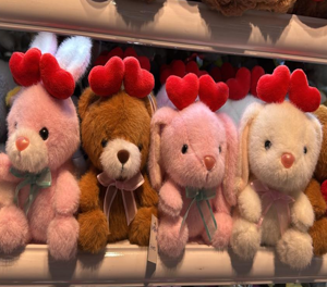 ANIMALITOS CON VINCHITA DE CORAZONES 14CM