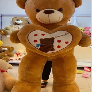 OSO CORAZON MARRON 55CM FUNDA