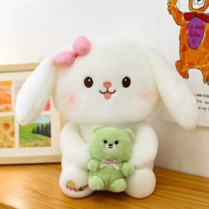 CONEJA KAWAII CON MUÑECO 55CM