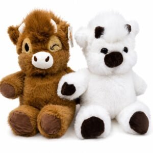 VACA CORREDORA X2 MARRON / BLANCO 45CM FUNDA
